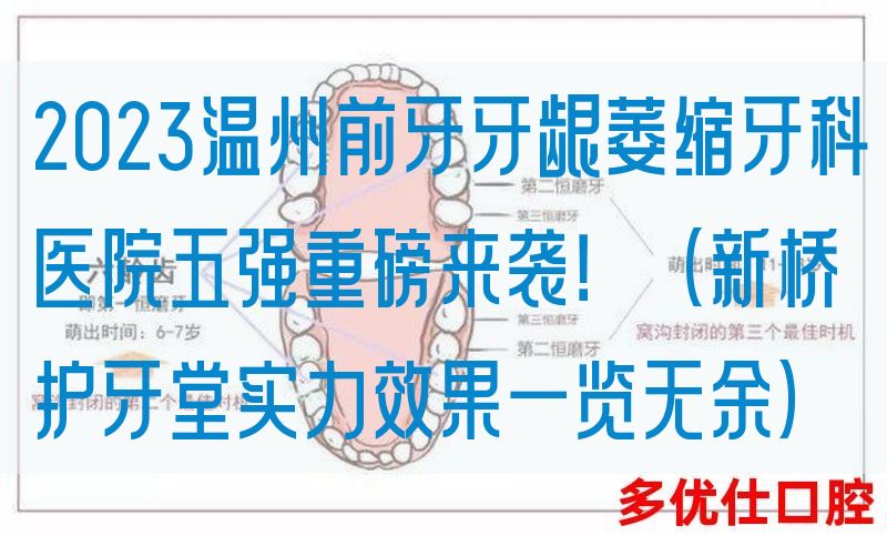 2023温州前牙牙龈萎缩牙科医院五强重磅来袭！（新桥护牙堂实力效果一览无余）