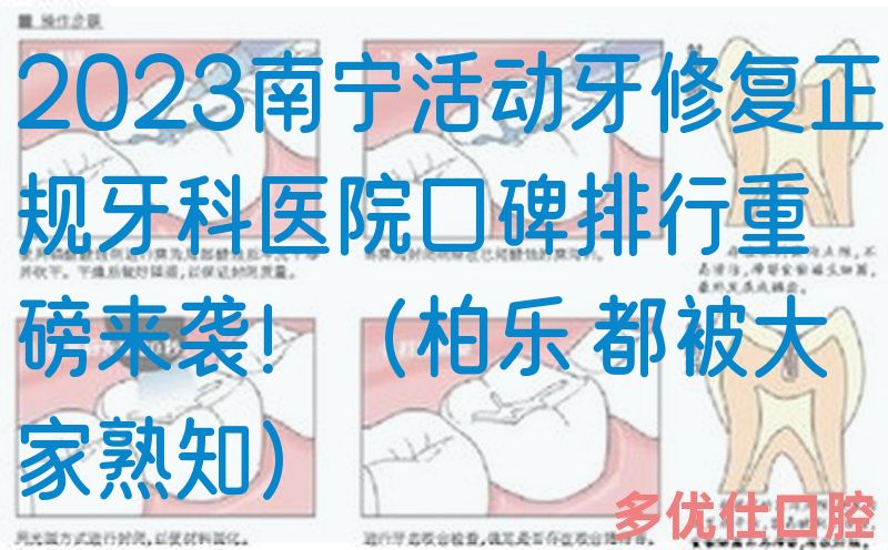2023南宁活动牙修复正规牙科医院口碑排行重磅来袭！（柏乐 都被大家熟知）