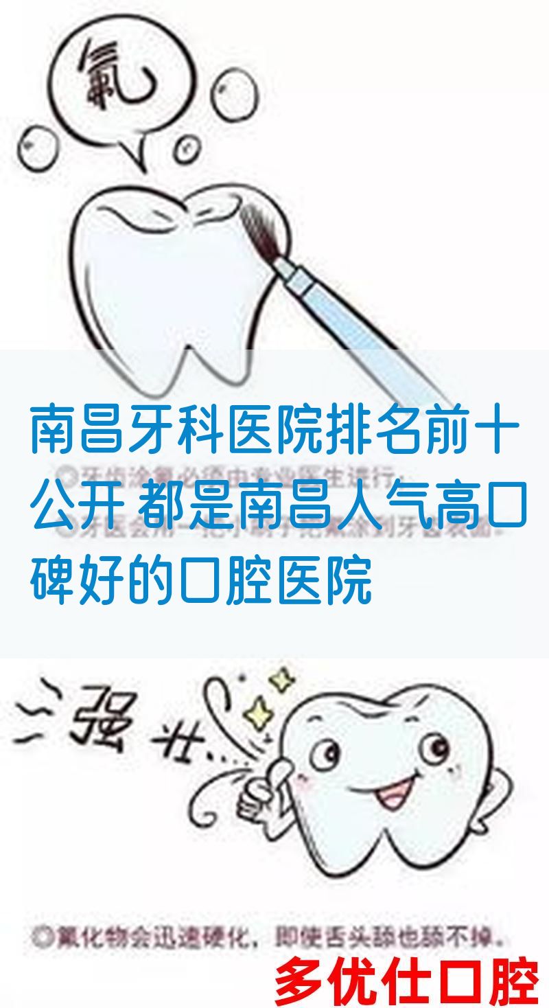 南昌牙科医院排名前十公开 都是南昌人气高口碑好的口腔医院