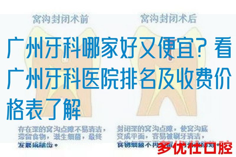 广州牙科哪家好又便宜？看广州牙科医院排名及收费价格表了解