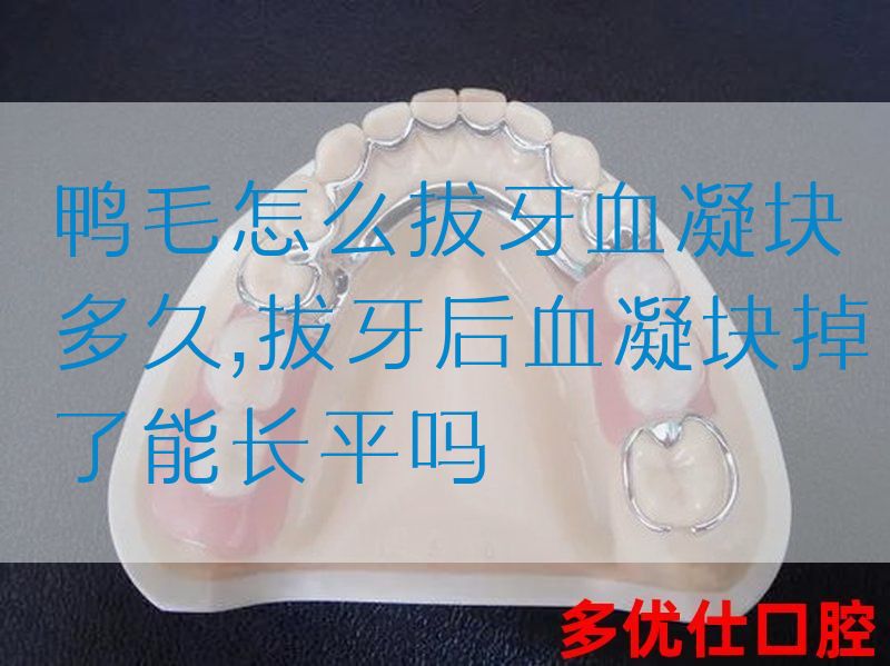 鸭毛怎么拔牙血凝块多久,拔牙后血凝块掉了能长平吗