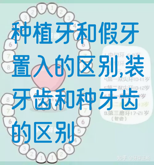 种植牙和假牙置入的区别,装牙齿和种牙齿的区别(图1)