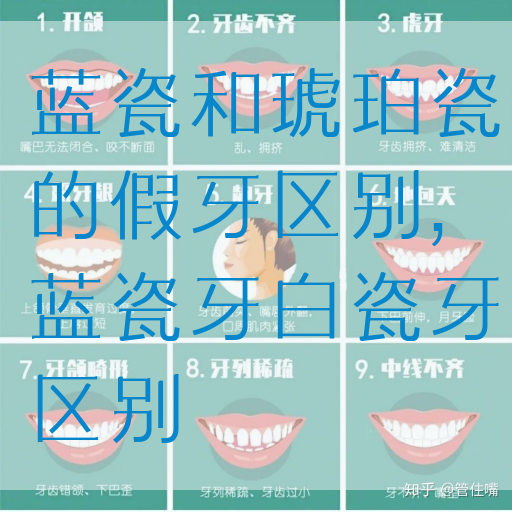 蓝瓷和琥珀瓷的假牙区别,蓝瓷牙白瓷牙区别